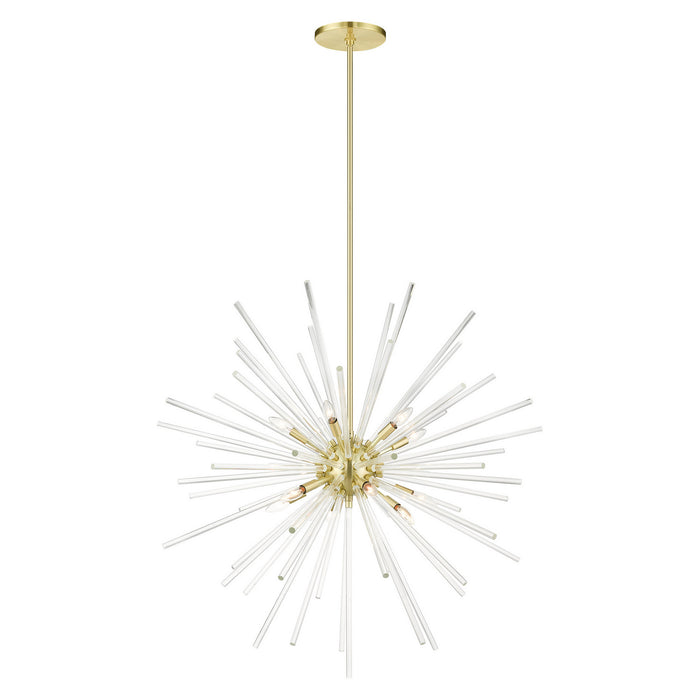 Livex Lighting - 41259-12 - 12 Light Foyer Pendant - Utopia - Satin Brass