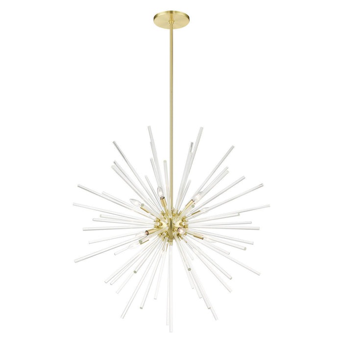 Livex Lighting - 41259-12 - 12 Light Foyer Pendant - Utopia - Satin Brass