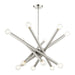 Livex Lighting - 45586-91 - 12 Light Chandelier - Stafford - Brushed Nickel w/ Black Chromes