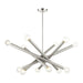 Livex Lighting - 45586-91 - 12 Light Chandelier - Stafford - Brushed Nickel w/ Black Chromes