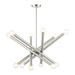 Livex Lighting - 45586-91 - 12 Light Chandelier - Stafford - Brushed Nickel w/ Black Chromes