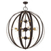 Livex Lighting - 46418-07 - 16 Light Foyer Chandelier - Modesto - Bronze w/ Satin Brasss