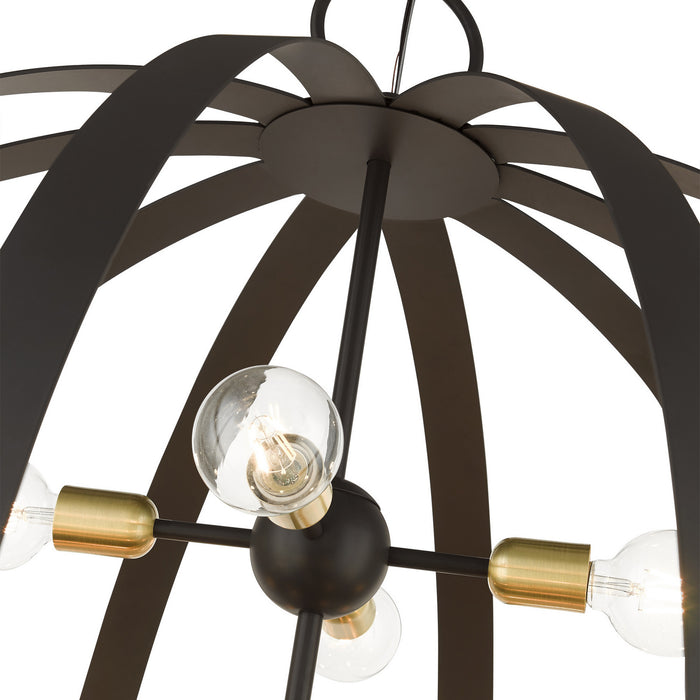 Livex Lighting - 46418-07 - 16 Light Foyer Chandelier - Modesto - Bronze w/ Satin Brasss