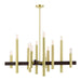 Livex Lighting - 49999-12 - 12 Light Chandelier - Helsinki - Satin Brass w/ Bronzes