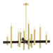 Livex Lighting - 49999-12 - 12 Light Chandelier - Helsinki - Satin Brass w/ Bronzes