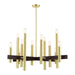 Livex Lighting - 49999-12 - 12 Light Chandelier - Helsinki - Satin Brass w/ Bronzes