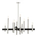 Livex Lighting - 49999-91 - 12 Light Chandelier - Helsinki - Brushed Nickel w/ Blacks