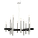 Livex Lighting - 49999-91 - 12 Light Chandelier - Helsinki - Brushed Nickel w/ Blacks