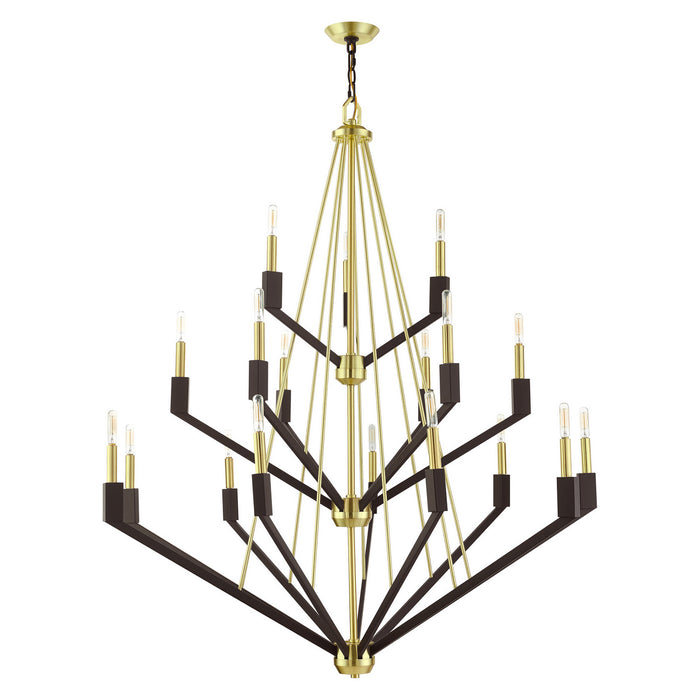 Livex Lighting - 51169-12 - 18 Light Foyer Chandelier - Beckett - Satin Brass & Bronze