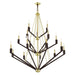 Livex Lighting - 51169-12 - 18 Light Foyer Chandelier - Beckett - Satin Brass & Bronze