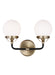 Visual Comfort Studio - 4487902EN-848 - Two Light Wall / Bath - Cafe - Satin Brass