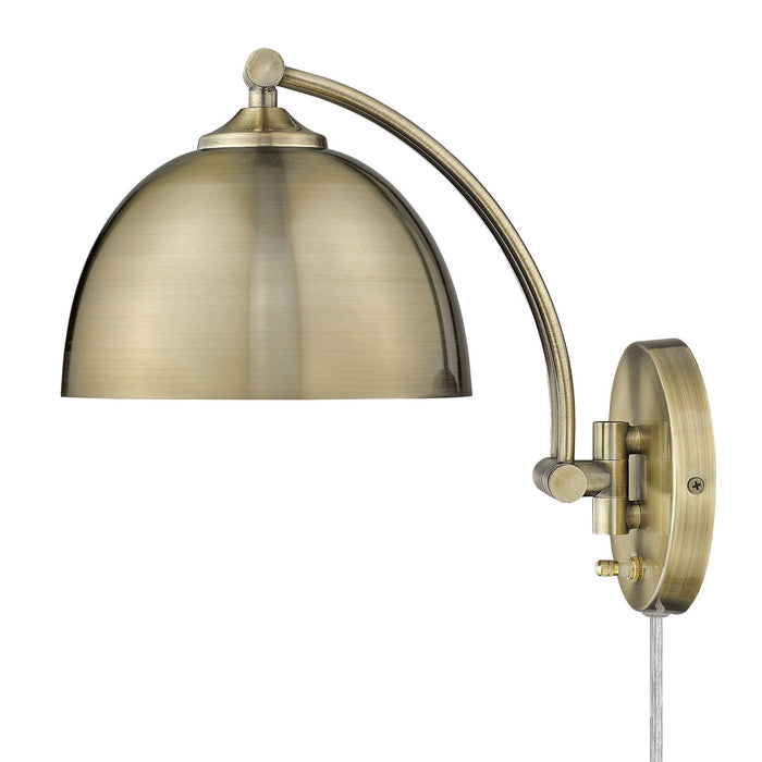 Golden - 3688-A1W AB-AB - One Light Swing Arm - Rey - Aged Brass