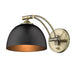 Golden - 3688-A1W AB-BLK - One Light Swing Arm - Rey - Aged Brass