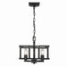 Golden - 7151-SF BLK - Four Light Semi-Flush Mount - Bellare - Matte Black