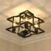 Golden - 7151-SF BLK - Four Light Semi-Flush Mount - Bellare - Matte Black