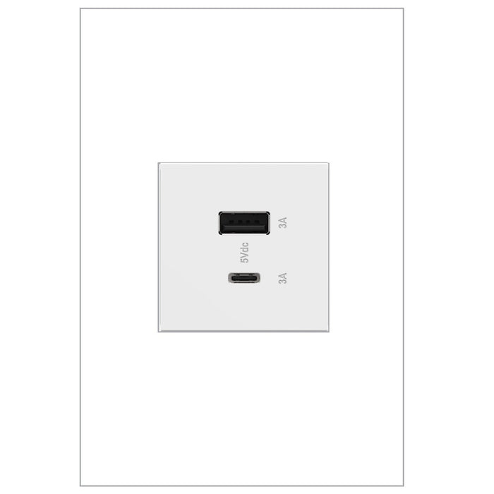 Legrand - ARUSB2AC6W4 - USB Type-A/C Outlet Module - Adorne - White