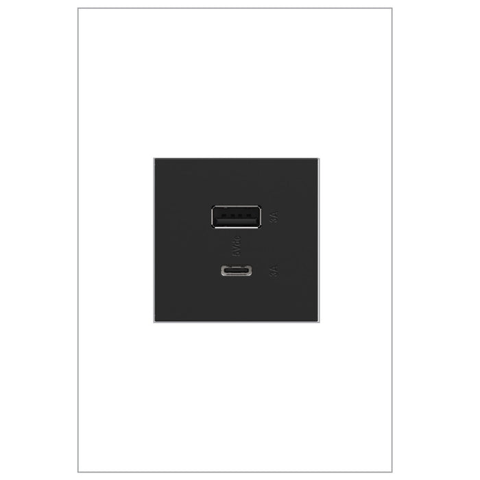 Legrand - ARUSB2AC6G4 - USB Type-A/C Outlet Module - Adorne - Graphite