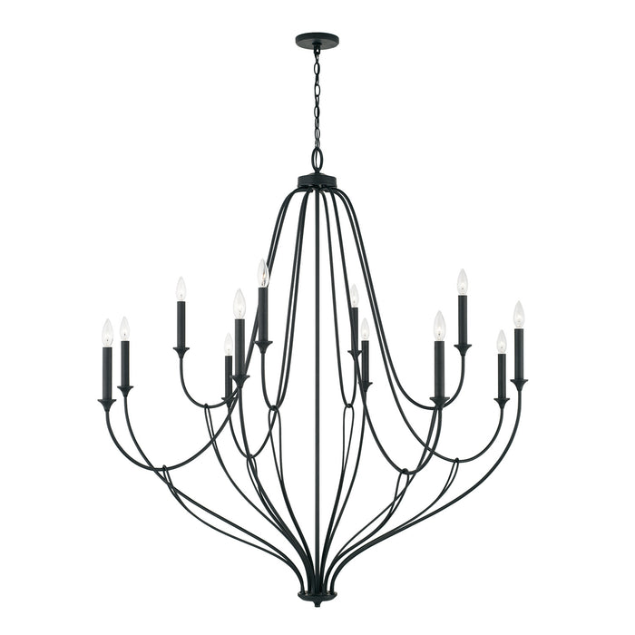 Capital Lighting - 441601BI - 12 Light Chandelier - Bentley - Black Iron