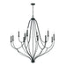 Capital Lighting - 441601BI - 12 Light Chandelier - Bentley - Black Iron