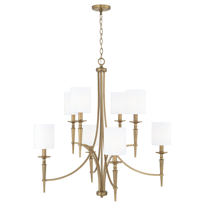 Capital Lighting - 442681AD-701 - Eight Light Chandelier - Abbie - Aged Brass