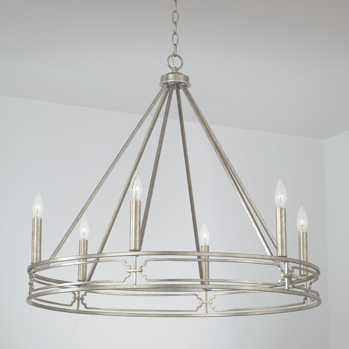 Capital Lighting - 443461AS - Six Light Chandelier - Merrick - Antique Silver