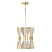 Capital Lighting - 341111NP - One Light Pendant - Bianca - Bleached Natural Rope and Patinaed Brass