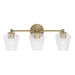 Capital Lighting - 141431AD-507 - Three Light Vanity - Beau - Aged Brass