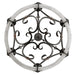 Golden - 1821-6 ABI-CDW - Six Light Chandelier - Madera - Antique Black Iron