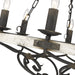 Golden - 1821-6 ABI-CDW - Six Light Chandelier - Madera - Antique Black Iron