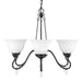 Golden - 3715-6 BLK-OP - Six Light Chandelier - Donya - Matte Black