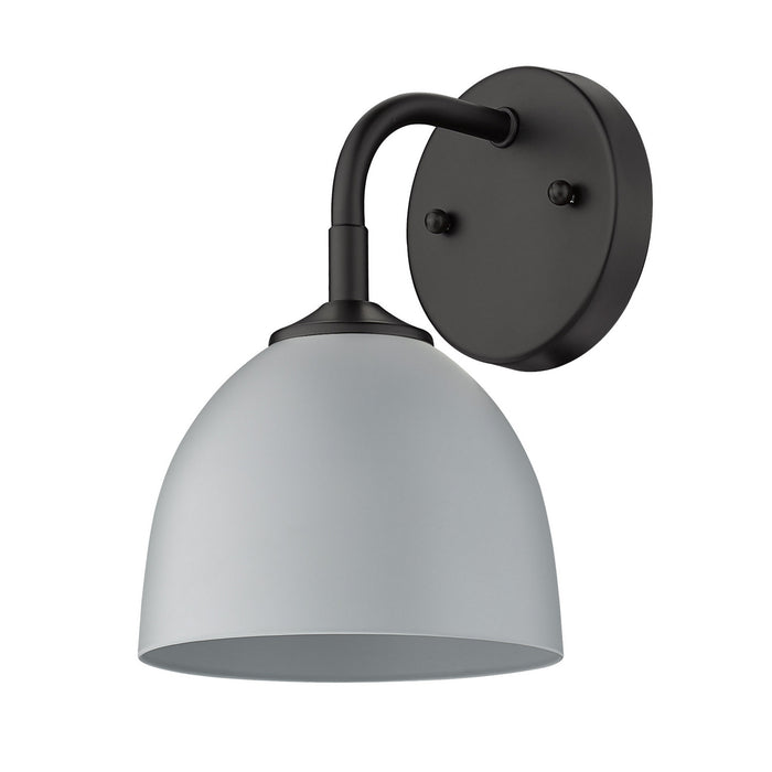 Golden - 6956-1W BLK-MGY - One Light Wall Sconce - Zoey - Matte Black