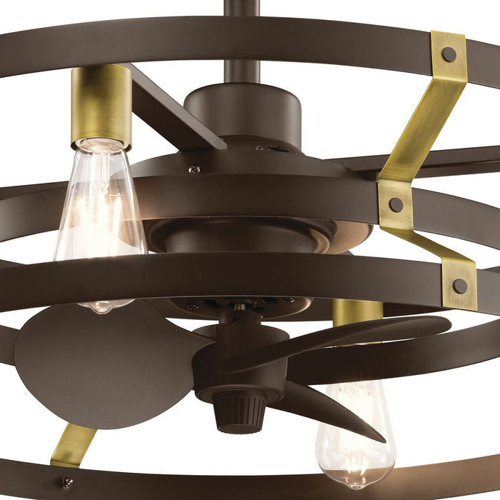 Kichler - 300040SNB - 25 Inch Ceiling Fan - Cavelli - Satin Natural Bronze