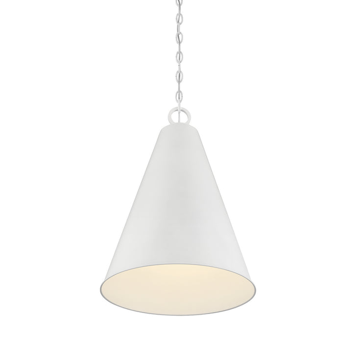 Meridian - M70112WH - One Light Pendant - White