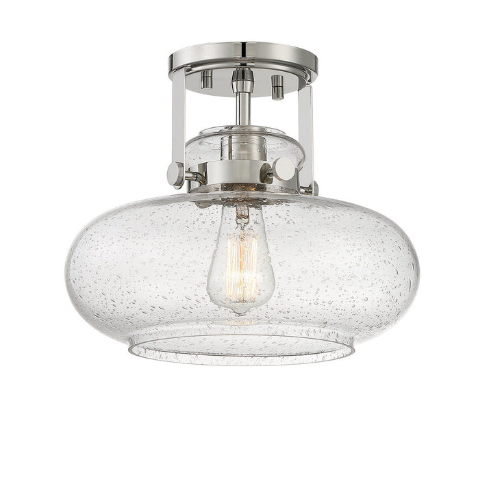 Meridian - M60064PN - One Light Semi-Flush Mount - Polished Nickel