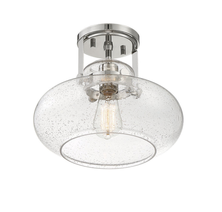 Meridian - M60064PN - One Light Semi-Flush Mount - Polished Nickel