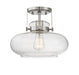 Meridian - M60064PN - One Light Semi-Flush Mount - Polished Nickel