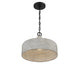 Meridian - M70103WGBK - One Light Pendant - Weathered Gray with Black