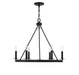Meridian - M10093MBK - Six Light Chandelier - Matte Black