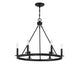 Meridian - M10093MBK - Six Light Chandelier - Matte Black