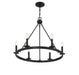 Meridian - M10093MBK - Six Light Chandelier - Matte Black