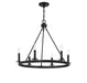 Meridian - M10093MBK - Six Light Chandelier - Matte Black