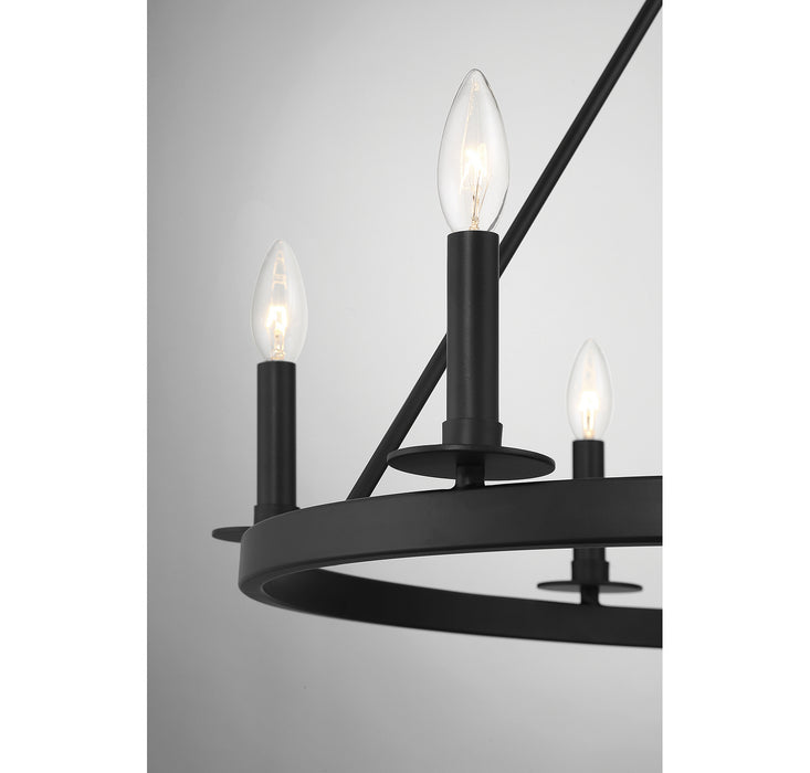 Meridian - M10093MBK - Six Light Chandelier - Matte Black