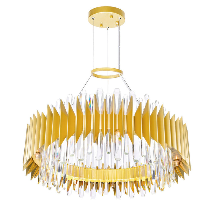 CWI Lighting - 1247P28-18-602 - 18 Light Chandelier - Cityscape - Satin Gold