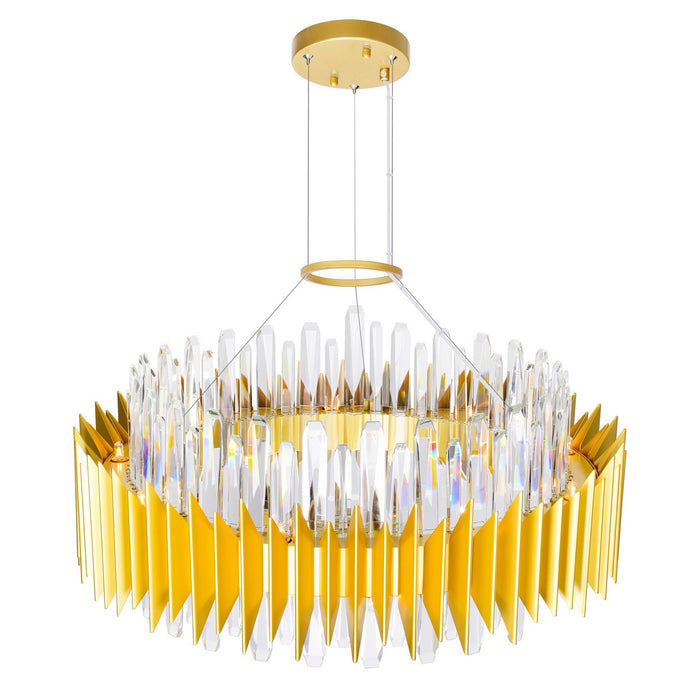 CWI Lighting - 1247P28-18-602 - 18 Light Chandelier - Cityscape - Satin Gold