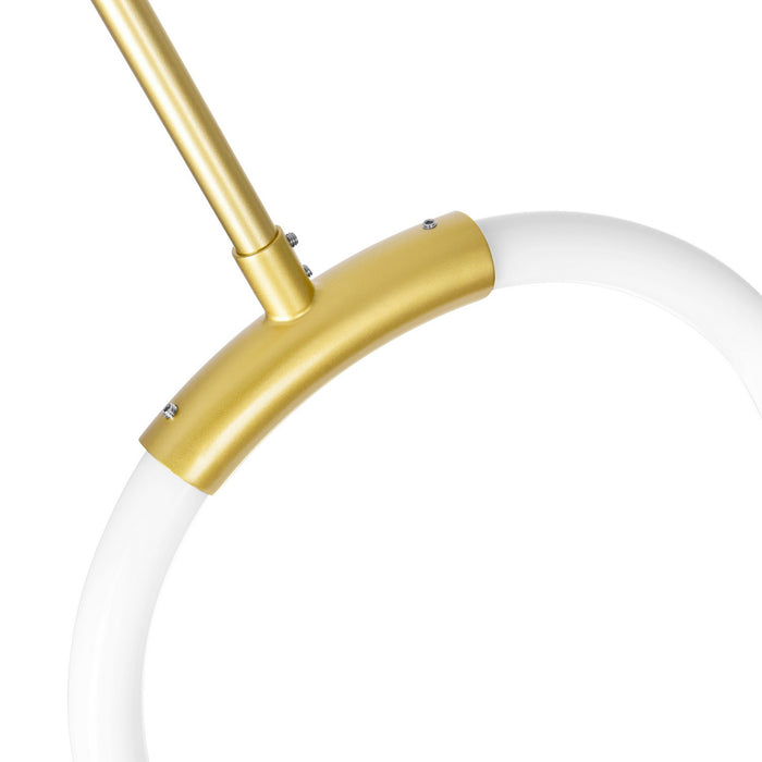 CWI Lighting - 1273P10-1-602 - LED Pendant - Hoops - Satin Gold