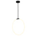 CWI Lighting - 1273P24-1-101 - LED Chandelier - Hoops - Black