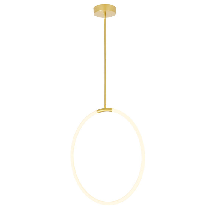 CWI Lighting - 1273P24-1-602 - LED Chandelier - Hoops - Satin Gold