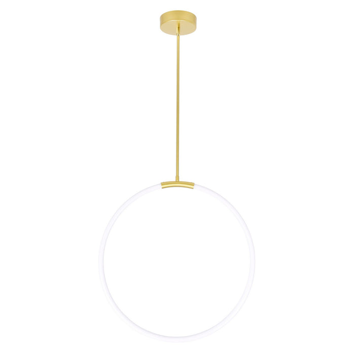 CWI Lighting - 1273P24-1-602 - LED Chandelier - Hoops - Satin Gold