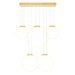 CWI Lighting - 1273P44-5-602-RC - LED Chandelier - Hoops - Satin Gold