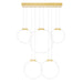 CWI Lighting - 1273P44-5-602-RC - LED Chandelier - Hoops - Satin Gold